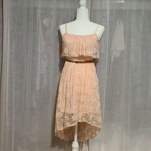 Lily Rose lace dress in light, blush pink
